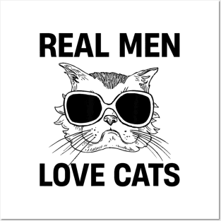 Chemise Real Men Love Cats Chemise Cat Dad Posters and Art